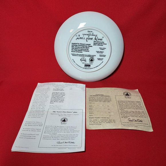 Decorative Plate Loves First Dance Disneys Beauty And The Beast Collector Plate - Picture 4 of 12